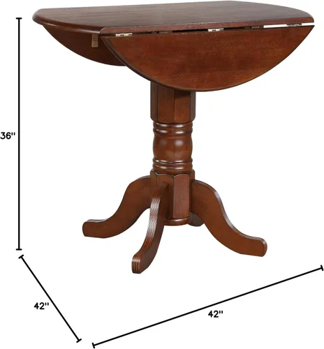 Miniatura 3 de Sunset Trading Andrews Mesa de comedor, acabado castaño envejecido