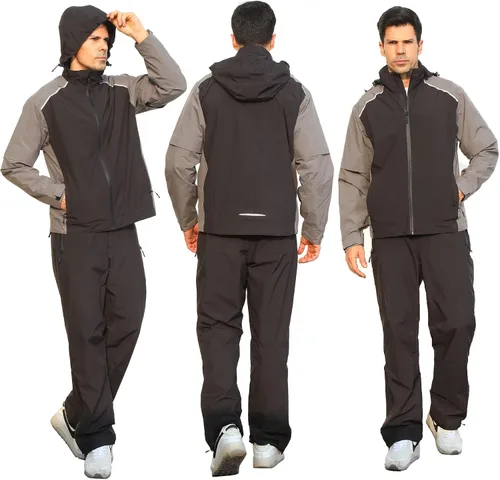 Miniatura 2 de K.E.J. Chaqueta impermeable de golf para hombre, impermeable, ligera, traje de golf para senderismo, ciclismo, correr, camping, viajes