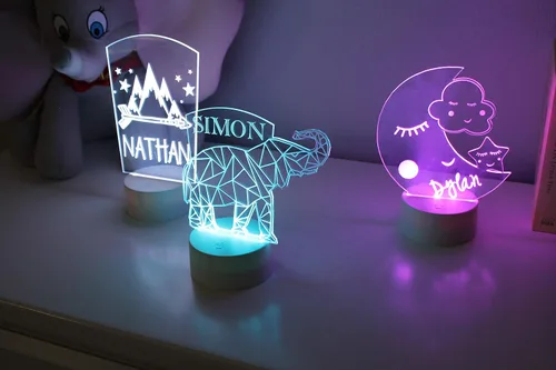 Miniatura 5 de Luz Nocturna Personalizada de Elefante Etchey, Luz Nocturna de Elefante, Habitación de Niño, Decoración de Dormitorio Infantil, Luz para Dormitorio