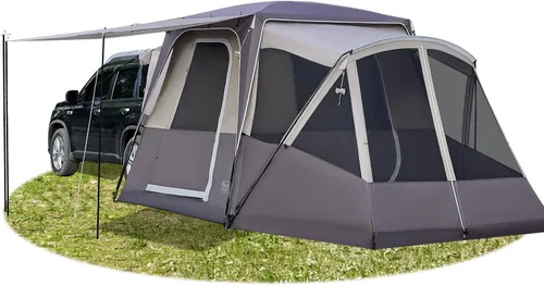 Miniatura 10 de TIMBER RIDGE 5-9 Person SUV Tent with Screen Porch and Awning for Family Camping, Weather Resistant and Portable Van or Car Tent, Includes Rainfly