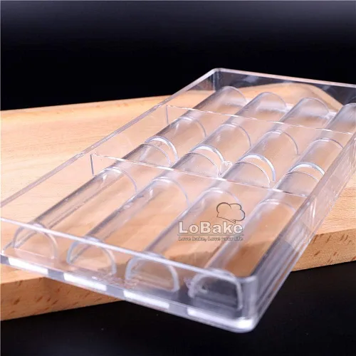 Miniatura 3 de 8 cavidades palos largos policarbonato PC plástico transparente chocolate molde caramelo cubo de hielo molde sugarcraft hornear moldes DIY panadería