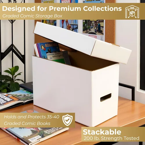 Miniatura 2 de Max Protection CGC Cajas de almacenamiento de cómics graduadas – Estuche resistente para cómics graduados de 35 a 40 grados con resistencia