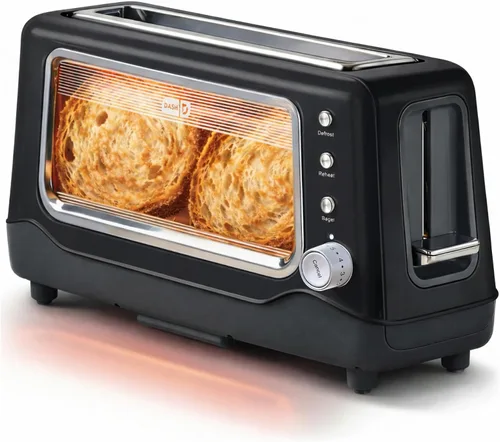 Miniatura 9 de DASH Tostadora con ventana transparente - Diseño compacto con 7 niveles de tueste y ventana transparente, tostador grande de ranura extra ancha