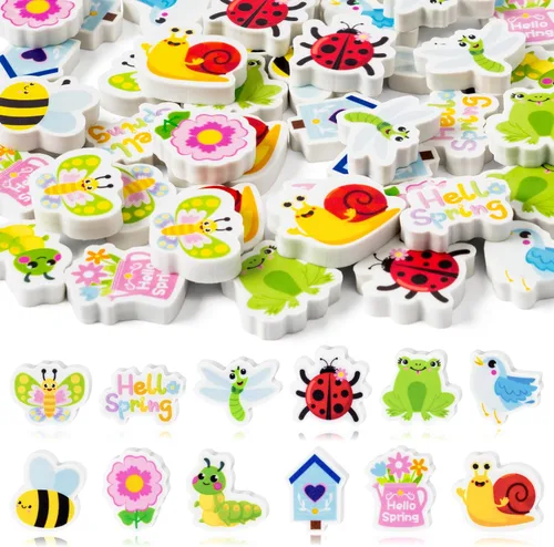 Miniatura 11 de Yopyame 60 piezas de borrador de hojas de otoño para niños, surtido de hojas de arce, borrador de lápiz de hoja de arce, lindo borrador