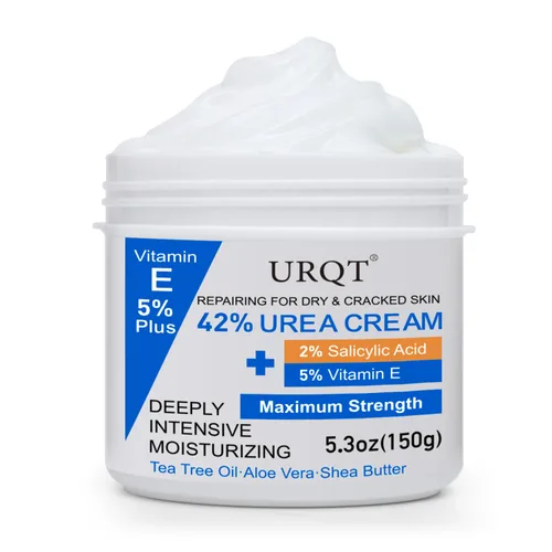 Crema de Urea al 42% para Piel Seca y Agrietada - Crema para Pies y Manos con 2% de Ácido Salicílico, 5% de Vitamina E, Aceite de Árbol de Té, Aloe