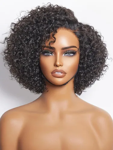 Miniatura 21 de LUVME HAIR - Peluca de cabello humano estilo Bob, de 8 pulgadas, precortada, sin pegamento, con cierre de encaje HD, predepilada, cabello humano