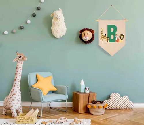 Miniatura 4 de Bandera personalizada de animales del bosque, regalos para bebé, niño, niña, recién nacido, banderín de safari de selva, banderines de pared