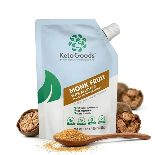 Miniatura 8 de Keto Goods Edulcorante de fruta de monje con alulosa, sustituto de azúcar blanco con dulzura de azúcar 1:1, sin eritritol, ideal para hornear