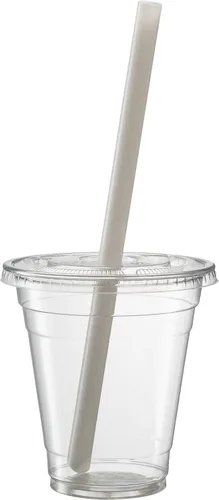 Miniatura 8 de Pajitas para batido grandes, desechables, color blanco, de boca ancha, grandes pajitas de batido de 9 pulgadas de alto/alto, paquete de 100