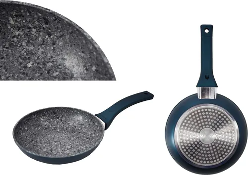Miniatura 5 de Uniware Sartén antiadherente de aluminio con parte inferior de inducción, revestimiento de granito de 3 capas, 3 variantes de tamaño (7.9 pulgadas)