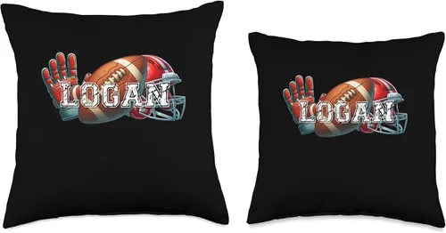 Miniatura 3 de Logan Football - Almohada con nombre personalizado