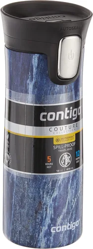 Miniatura 9 de Contigo Pinnacle Autoseal - Taza de viaje térmica de acero inoxidable, termo al vacío, vaso a prueba de fugas, taza de café con tapa fácil