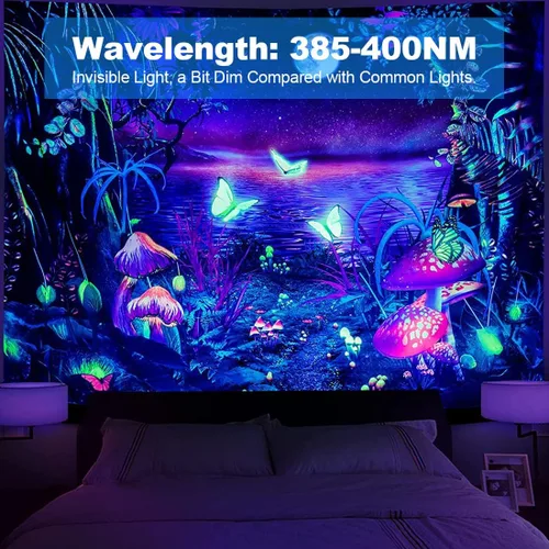Miniatura 4 de MELPO Luz negra de 80 W para exteriores para fiesta brillante, decoración de Halloween, pintura corporal, póster fluorescente, iluminación