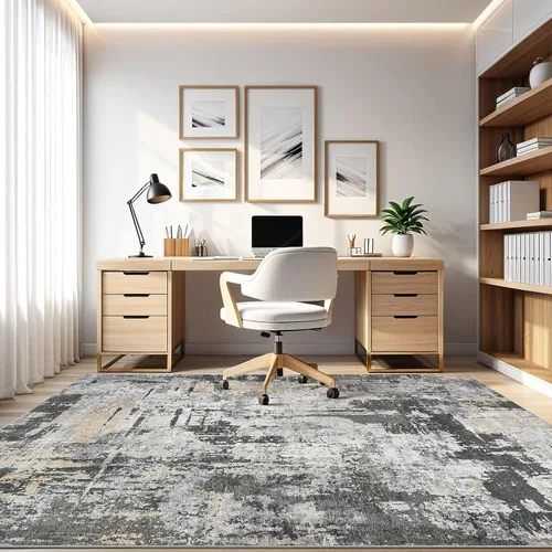 Miniatura 51 de Alfombra de pasillo lavable para cocina: 3 x 10 pies, antideslizante, abstracto, suave, moderno, resistente a las manchas, para interiores, piso