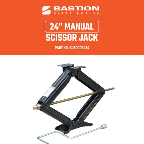 Miniatura 2 de Bastion Distribution Una nueva tijera de 61 cm con manivela Capacidad de 5000 libras Altura ajustable de 4-61 cm Revestimiento en polvo