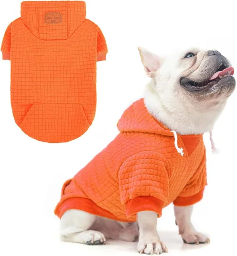 Miniatura 52 de BEAUTYZOO Sudadera con capucha para perro pequeño con bolsillos, ropa para perros pequeños y medianos, niño y niña, abrigos de algodón laminado tipo