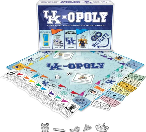 Miniatura 3 de Late for the Sky Juego de mesa Opoly con temática universitaria, 2-6 jugadores, estrategia de fiesta familiar, fichas y ubicaciones de campus