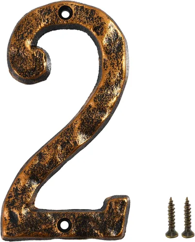 Miniatura 10 de Número de casa HILAZA 0 para exterior, número de dirección de casa de 5.5 pulgadas de hierro fundido, número de casa de metal número 0