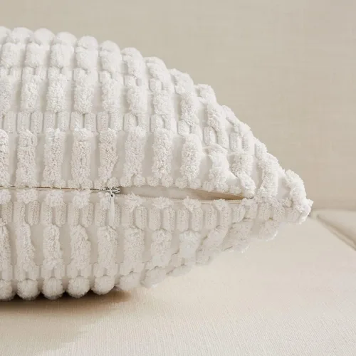 Miniatura 195 de Fancy Homi - Paquete de 2 fundas de almohada decorativas de color taupe de 22 x 22 pulgadas para sala de estar, sofá, cama, estilo rústico, bohemio