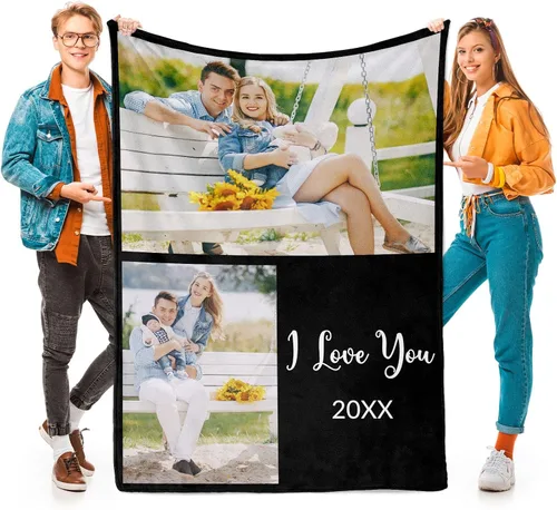 Miniatura 15 de Printwoo Mantas personalizadas con foto, mantas de fotos personalizadas con mi propia foto, mantas personalizadas con imagen, regalos personalizados