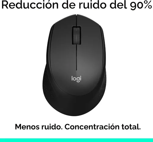 Miniatura 2 de Logitech M330 Silent Plus, mouse inalámbrico grande, color negro, Negro