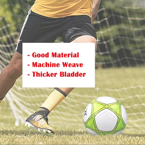 Miniatura 5 de Balón de fútbol tamaño 3,4,5 PU suave para práctica de entrenamiento, regalo para niños y niñas, viene con bomba y aguja