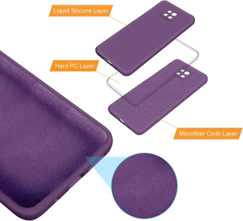 Miniatura 3 de Moto G Power 2021 - Funda de goma de gel de silicona líquida a prueba de golpes, forro de tela de microfibra suave, compatible con Motorola Moto G