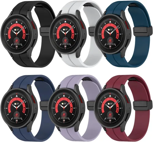 Miniatura 8 de Correa deportiva de silicona para Galaxy Watch 5 Pro de 1.772 pulgadas, sin huecos, compatible con Galaxy Watch 7, 6, 5, 4, correa de repuesto