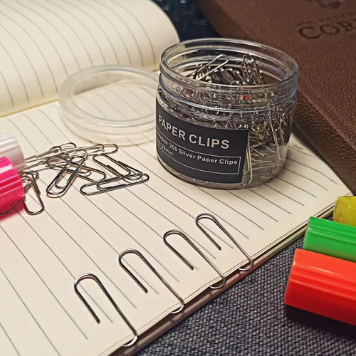 Miniatura 8 de Clips para papel, paquete de 200, clips de papel, adecuado para oficina, escuela y uso diario, también se utiliza para bricolaje diario, clip