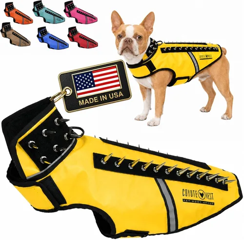Miniatura 31 de CoyoteVest SpikeVest - Chaleco de arnés para perro, accesorios reflectantes para perros con púas para proteger a tu mascota de ataques de Raptor