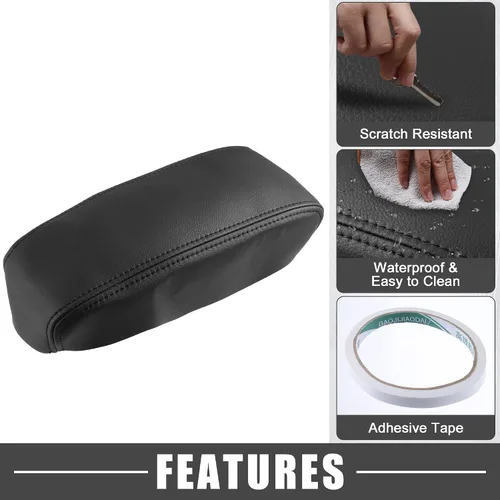 Miniatura 3 de Almohadilla de consola central de automóvil, impermeable, protector de caja de asiento, color negro para Toyota 4Runner 1996-2002