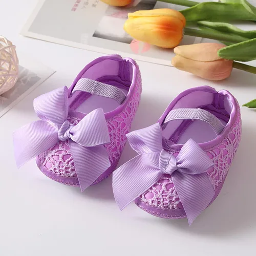 Miniatura 2 de Prewalker - Zapatos deportivos para recién nacidos suaves de princesa zapatos planos de piel sintética zapatos para caminar