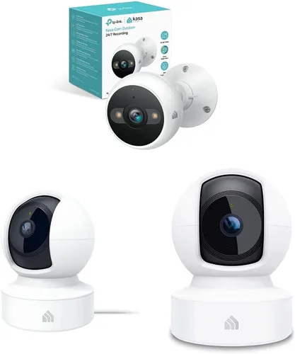 Kasa Smart Cámara de seguridad Kasa 4MP 2K para exteriores con cable y D cámara de seguridad Pan/Tilt, sensor Starlight, 1080p HD Dog Camera 2.4GHz