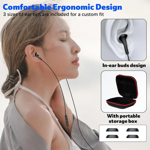 Miniatura 3 de Auriculares USB C con cable para iPhone 17 16 Pro Max 15 para Samsung S26 Ultra S25 S24 FE S23, auriculares tipo C, auriculares estéreo con cable