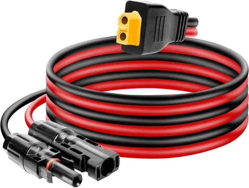 Miniatura 10 de Ansoufien Cable Conector de Panel Solar a Conector XT60 de 1 pie, Cable de Extensión de Carga Solar de 10 AWG Solar a XT60 XT60 (Enchufe Hembra)
