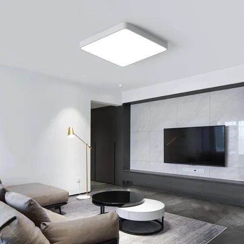Miniatura 3 de Ganeed luces de techo LED de 19.6 pulgadas, lámpara de techo LED de montaje empotrado cuadrado de 39W, 6500K, lámpara de techo de luz diurna, Blanco