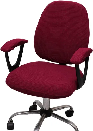 Melaluxe Funda para silla de oficina con fundas para reposabrazos, funda elástica universal para silla de escritorio, fundas para silla de
