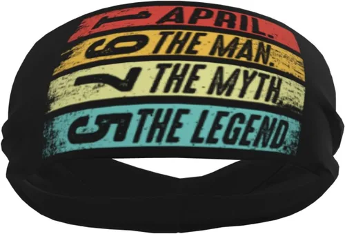 Miniatura 4 de April The Man The Myth The Legend 1975 Headband for Men Women Sports Sweatband for Fitness Exercise Moisture Wicking Running Yoga Hairbands