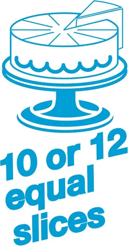 Miniatura 2 de Ateco Marcador de Porciones para Tarta, 10 o 12 Rebanadas, Funciona para Tartas de Hasta 16 Pulgadas de Diámetro