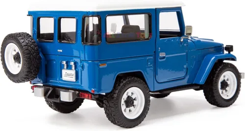 Miniatura 7 de All Star Toys Exclusivo Toyota Land Cruiser FJ40 Royal Blue con ruedas todoterreno personalizadas 1/24 modelo fundido a presión por Motormax 79323