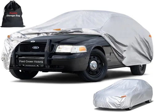 Miniatura 17 de Kayme - Cubierta completa impermeable de 6 capas para automóvil, apta para todo clima, protección para exteriores contra lluvia, rayos ultravioleta