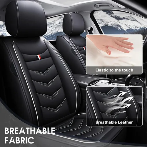 Miniatura 2 de Funda de asiento de automóvil para Mercedes-Benz GLC 300 2017-2022, duradera, resistente al desgaste, impermeable, funda de asiento deportiva Negro