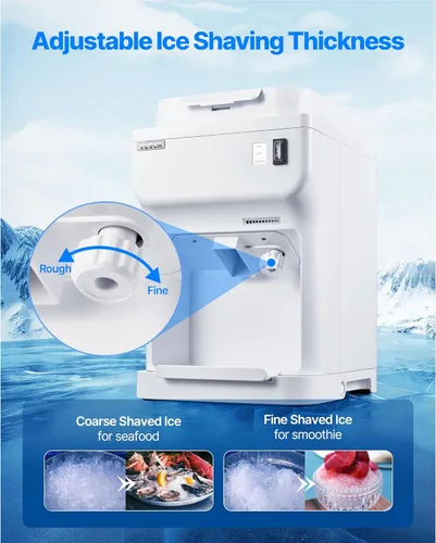 Miniatura 3 de VEVOR Máquina de afeitar de hielo, máquina eléctrica de cono de nieve, máquina de hielo afeitado de 265 libras/h, trituradora de hielo de 250 W