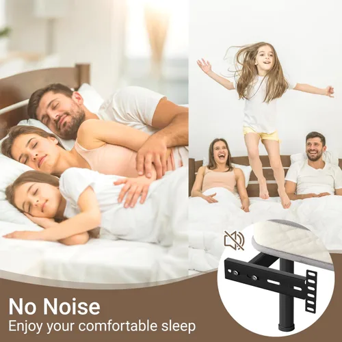 Miniatura 5 de Soportes de cabecera de cama ajustables, soportes de cabecera ajustables para marco de cama de metal, base de cama con kit de extensión de estribo