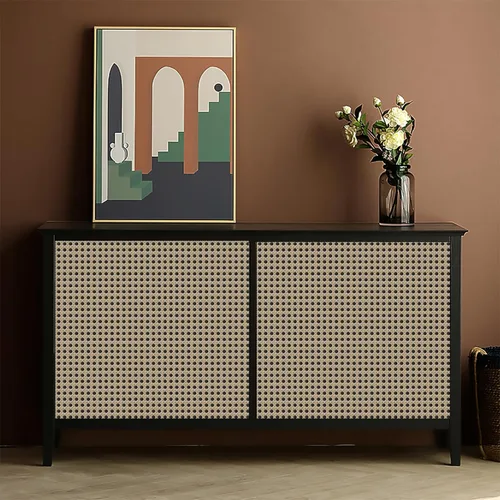 Miniatura 5 de Papel tapiz de ratán para despegar y pegar para muebles de dormitorio, papel extraíble para decoración de pared, 17.7 x 236 pulgadas, 29 pies