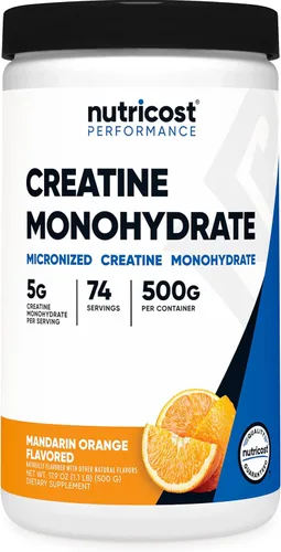 Miniatura 9 de Monohidrato de creatina Nutricost, 100 porciones, 0,18 oz por porción, monohidrato de creatina pura, Paquete de 1, 1