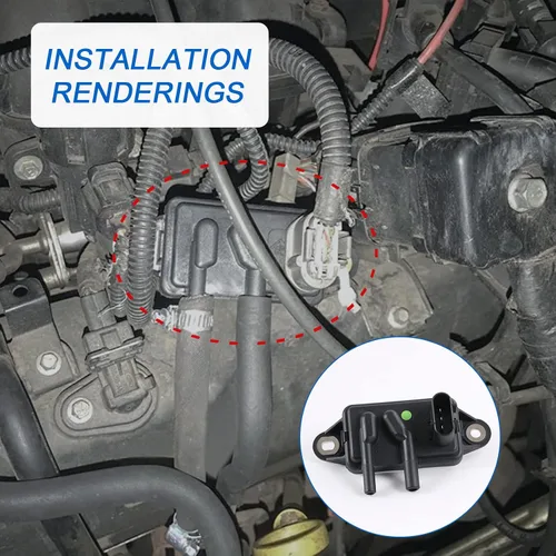 Miniatura 5 de Reemplazo del sensor de retroalimentación de presión de recirculación de gases de escape EGR para Ford F-150 F-250 F-350 Ranger, Mercury Sable