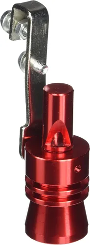 DEWHEL Silenciador universal de tubo de escape de aluminio con sonido turbo, silbato, válvula de extracción BOV, punta simulador, silbato tamaño XL,