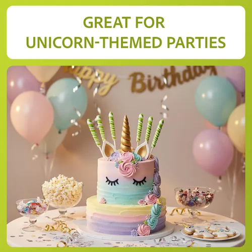 Miniatura 6 de Adams & Brooks - Paletas pequeñas de unicornio de manzana verde brillante, tarro de 10 onzas (24 unidades) - Piruletas de unicornio Twisty, dulces