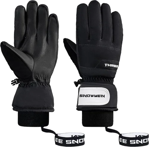 Century Star Guantes de esquí para hombres y mujeres, guantes de nieve para pantalla táctil, impermeables, cálidos, guantes de snowboard para moto